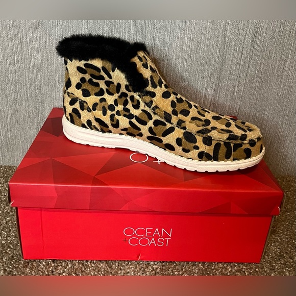 Ocean + Coast Ta Ta Booties Black Leopard size 9 - Picture 9 of 10